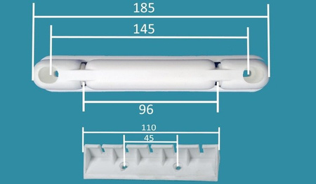 Suszarka sufitowa 2 prętowa aluminium ø25 mm