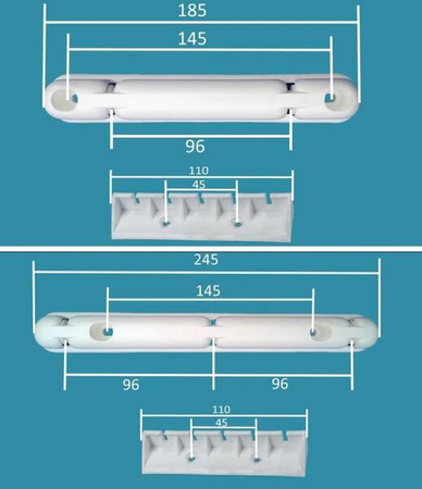 Suszarka sufitowa 8 prętowa aluminium ø25 mm