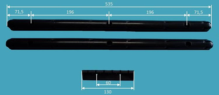 Suszarka sufitowa brodzikowa 6 prętowa stal ø13 mm CZARNA 60 cm