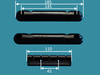 Suszarka sufitowa brodzikowa 4 prętowa stal ø13 mm CZARNA 60 cm