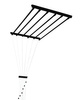 Suszarka sufitowa brodzikowa 6 prętowa stal ø13 mm CZARNA 60 cm